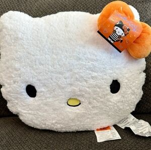 Hello Kitty Pillow with Orange Bow Halloween